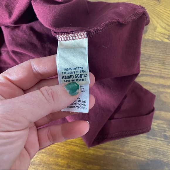 L.L bean Burgundy Long Sleeve Turtleneck men’s size large outdoor classic - Picture 6 of 6